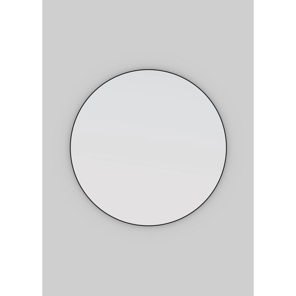 36 In. X 36 In. Round Black Stainless Steel Framed Mirror 3 36 In. X 36 In. Round Black Stainless Steel Framed Mirror