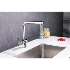 Single-Handle Pull Out Sprayer Kitchen Faucet In Brushed Nickel -Master Locks Shop 5f3c1d1867c3df9b6fa3890eccaa181e 1800x1800