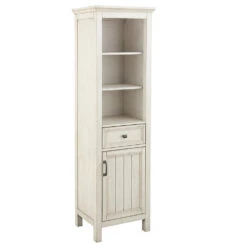 Foremost® Hiland 20"W X 15"D X 68"H Antique White Linen Cabinet 16 Foremost® Hiland 20"W X 15"D X 68"H Antique White Linen Cabinet -Master Locks Shop 6050354 Angle 1 1800x1800
