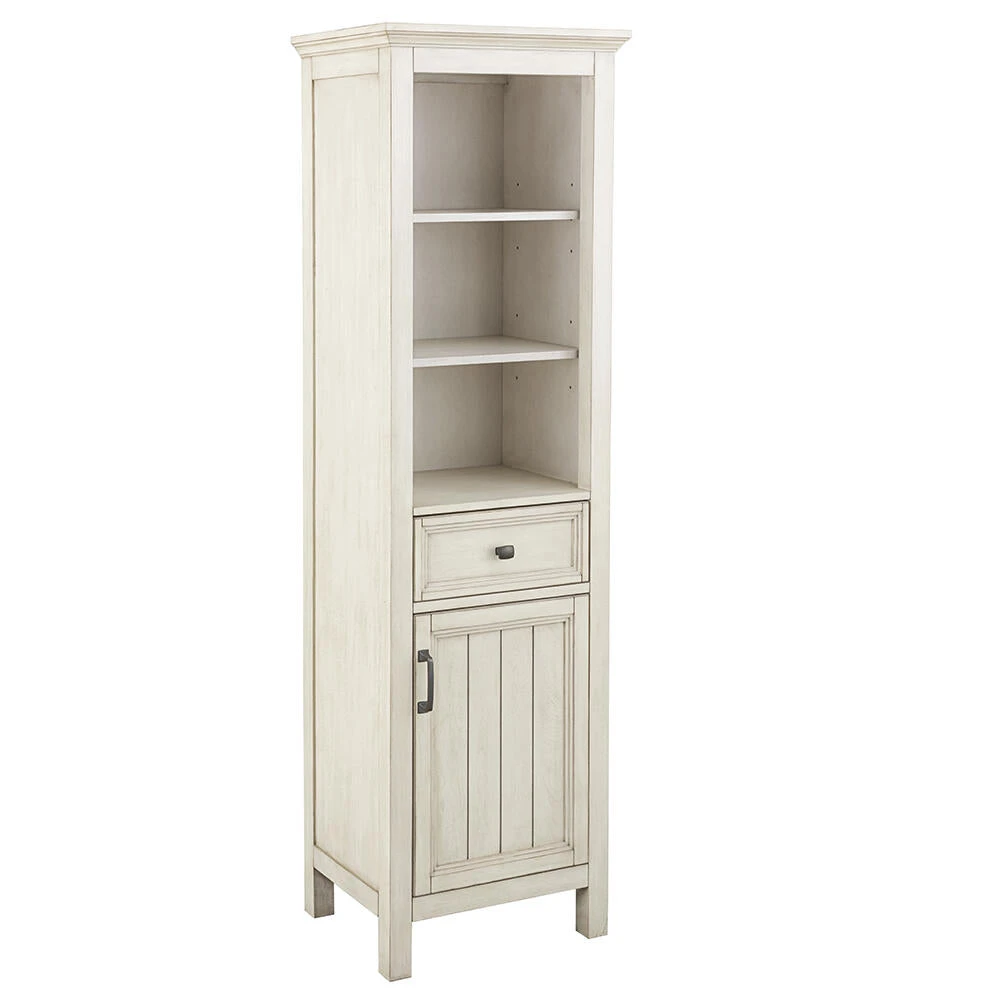 Foremost® Hiland 20"W X 15"D X 68"H Antique White Linen Cabinet 7 Foremost® Hiland 20"W X 15"D X 68"H Antique White Linen Cabinet - Image 5