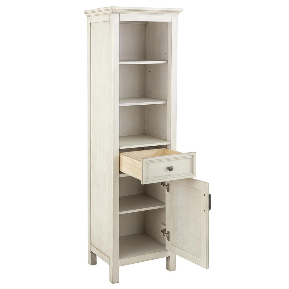 Foremost® Hiland 20"W X 15"D X 68"H Antique White Linen Cabinet 8 Foremost® Hiland 20"W X 15"D X 68"H Antique White Linen Cabinet - Image 6