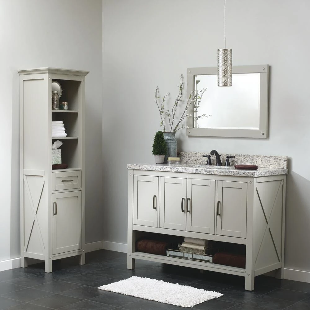 Foremost® Rayna 20"W X 15"D X 68"H Gray Linen Cabinet 10 Foremost® Rayna 20"W X 15"D X 68"H Gray Linen Cabinet - Image 8