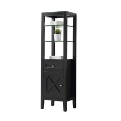 Ove Decors Aspen 18''W X 14"D X 61"H Espresso Linen Cabinet -Master Locks Shop 6054009 P ALT1 1800x1800
