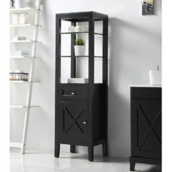 Ove Decors Aspen 18''W X 14"D X 61"H Espresso Linen Cabinet -Master Locks Shop 6054009 P ALT3 1800x1800