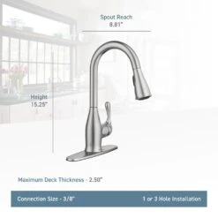 Kaden Single-Handle Pull-Down Sprayer Kitchen Faucet With Reflex And Power Clean In Chrome -Master Locks Shop 62d1858523212dd672b95073282e74cb 1800x1800