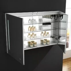 Tiempo 48 In. W X 30 In. H Recessed Or Surface Mount Medicine Cabinet With LED Lighting And Mirror Defogger -Master Locks Shop 637b2cc73b35ad9025edcca0b052bddf 1800x1800