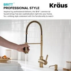 Britt Single-Handle Spring Coil Kitchen Faucet In Spot Free Antique Champagne Bronze -Master Locks Shop 63f1a23bf6fe1b2d1b5187f41564fd8a 1800x1800