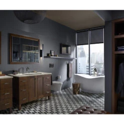 KOHLER Loure Vibrant Brushed Nickel 2-handle Widespread WaterSense Bathroom Sink Faucet With Drain -Master Locks Shop 650531928214 08115862 1800x1800