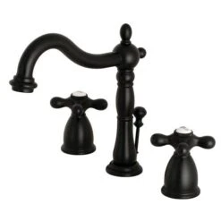 Kingston Brass Georgian Matte Black 2-handle Widespread Bathroom Sink Faucet With Drain 5 Kingston Brass Georgian Matte Black 2-handle Widespread Bathroom Sink Faucet With Drain -Master Locks Shop 663370568985xl 1800x1800