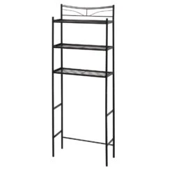 Zenna Home® Hawthorne 25"W X 9"D X 65"H Heritage Bronze Over-the-Toilet Storage Shelves