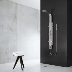 Mateo 59.5 In. 6-Jet High Pressure Shower Panel System With Rainhead Fixed Handheld Dual Shower In Stainless Steel -Master Locks Shop 67d544dfd804cf453b80c0e1b3ab3a38 1800x1800