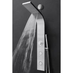39 In. 2-Jet Easy Connect Shower Panel System In Stainless Steel With Rainfall Waterfall Shower Head And Shower Wand 18 39 In. 2-Jet Easy Connect Shower Panel System In Stainless Steel With Rainfall Waterfall Shower Head And Shower Wand -Master Locks Shop 6847e798de0c314310b9d10401589791 1800x1800