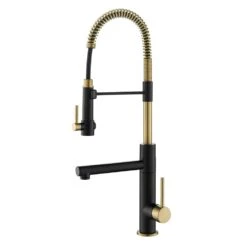 Single-Handle Kitchen Faucet With Pre-Rinse Sprayer And Pot Filler In Spot Free Antique Champagne Bronze/Matte Black -Master Locks Shop 68ae38827efdcbb499742816a80e7b82 1800x1800