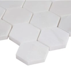 MSI Greecian White Hexagon 12 In. X 11.75 In. X 10mm Polished Marble Mesh-Mounted Mosaic Tile (9.8 Sq. Ft. / Case) -Master Locks Shop 68bef978e8216f512a623fc8bd20c8c7 1800x1800