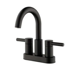 New Lower Price; Jacuzzi Duncan Matte Black 2-Handle 4-in Centerset WaterSense Bathroom Sink Faucet With Drain