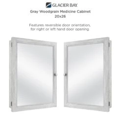 20 In. X 26 In. Recessed Or Surface Mount Framed Medicine Cabinet In Gray -Master Locks Shop 696d5426d5a8aa968fe55cda84ee94db 1800x1800