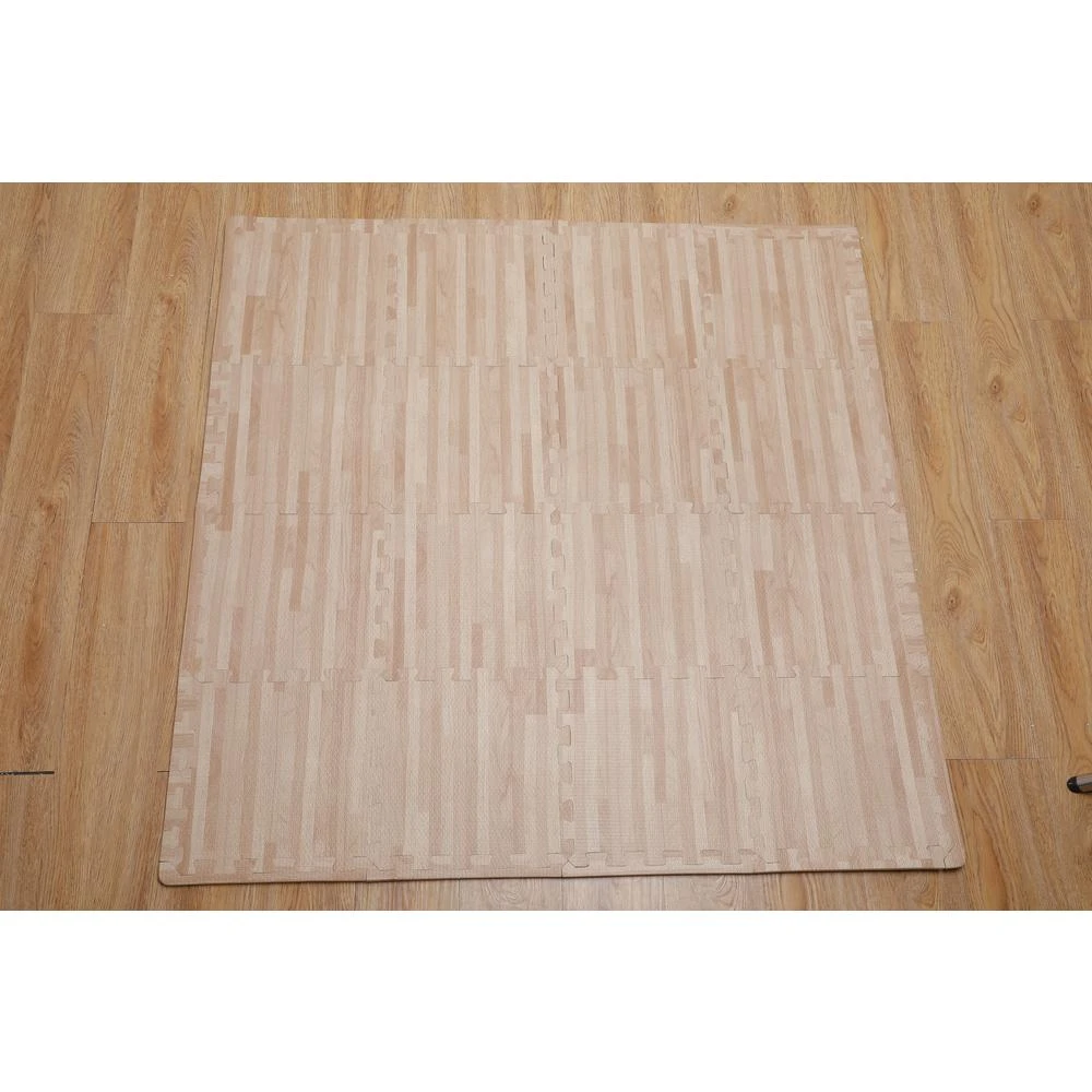206996596 Soft EVA Foam Mat Flooring Tiles, Oak Wood Print, 16 PC, 12" X 12", 16 Sq. Ft. 11 206996596 Soft EVA Foam Mat Flooring Tiles, Oak Wood Print, 16 PC, 12" X 12", 16 Sq. Ft. - Image 9