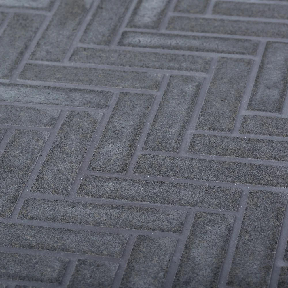 Jeffrey Court Basalt Herringbone Gray 11 In. X 10 In. X 8 Mm Honed Basalt Mosaic Wall/Floor Tile 6 Jeffrey Court Basalt Herringbone Gray 11 In. X 10 In. X 8 Mm Honed Basalt Mosaic Wall/Floor Tile - Image 4