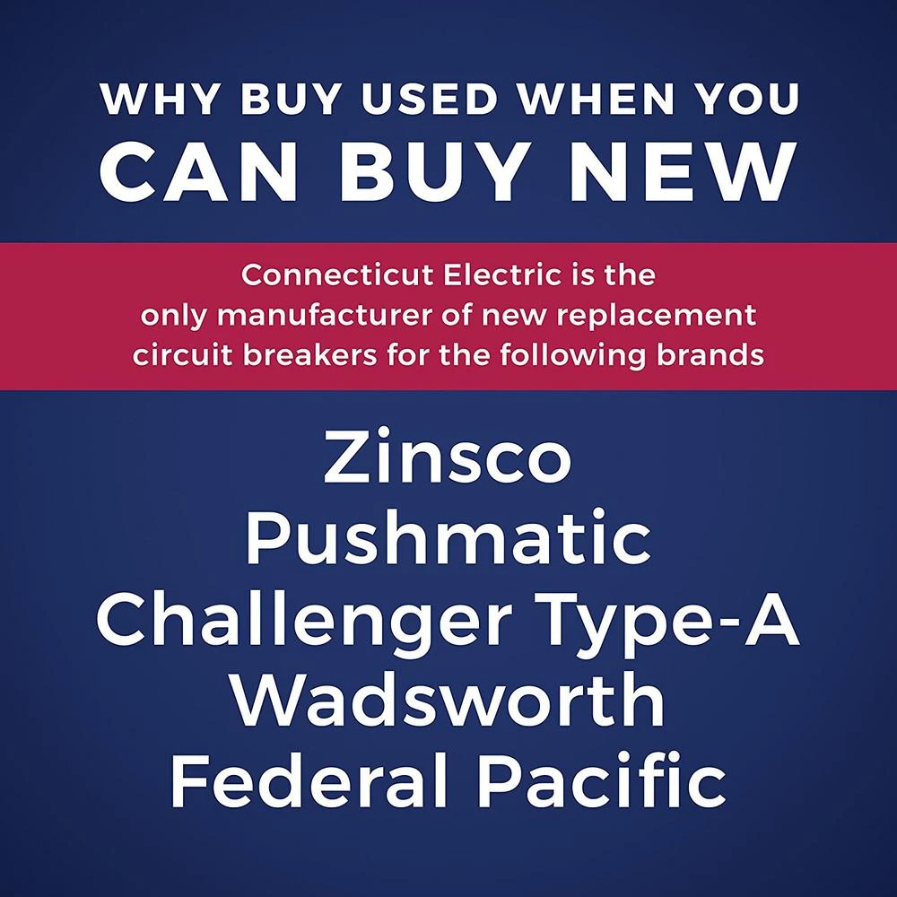 New UBIF Thick 100 Amp 2 In. 2-Pole Federal Pacific Stab-Lok Type NA Replacement Circuit Breaker 4 New UBIF Thick 100 Amp 2 In. 2-Pole Federal Pacific Stab-Lok Type NA Replacement Circuit Breaker - Image 2