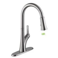 Single-Handle Pull-Down Sprayer Kitchen Faucet With LED Light In Stainless Steel -Master Locks Shop 70ea0f18380ef41ff4e9fc7172d1cd54 1800x1800