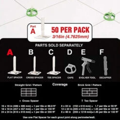 Miracle Sealants LEV3/16FS Levolution Tile Spacer And Level System Flat Style Part A 3/16" 50 Units -Master Locks Shop 7186b75c 9c91 4410 9148 691ad59cfb26 1.c252d14b3b2a6080ad30abccb16f9547 1800x1800