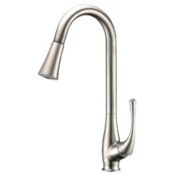 Singer Series Single-Handle Pull-Down Sprayer Kitchen Faucet In Brushed Nickel