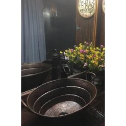 Premier Copper Products Oval Bucket Hammered Copper Vessel Sink With Handles In Oil Rubbed Bronze 17 Premier Copper Products Oval Bucket Hammered Copper Vessel Sink With Handles In Oil Rubbed Bronze -Master Locks Shop 72051028291614691ac30e4e1e298956 1800x1800