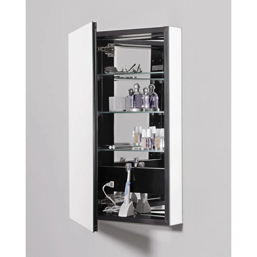 Robern PL Series 19.25-in X 39.38-in Rectangle Surface Mirrored Medicine Cabinet With Outlet 3 Robern PL Series 19.25-in X 39.38-in Rectangle Surface Mirrored Medicine Cabinet With Outlet
