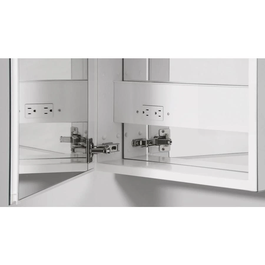 Robern PL Series 19.25-in X 39.38-in Rectangle Surface Mirrored Medicine Cabinet With Outlet 5 Robern PL Series 19.25-in X 39.38-in Rectangle Surface Mirrored Medicine Cabinet With Outlet - Image 3