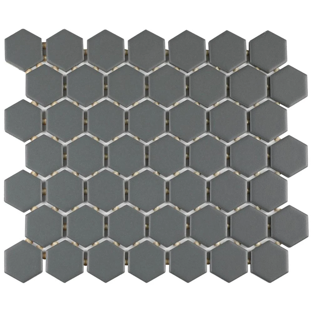 Daltile Restore Matte Black Hexagon 10 In. X 12 In. X 6.35 Mm Glazed Ceramic Mosaic Tile (0.81 Sq. Ft./piece) 8 Daltile Restore Matte Black Hexagon 10 In. X 12 In. X 6.35 Mm Glazed Ceramic Mosaic Tile (0.81 Sq. Ft./piece) - Image 6