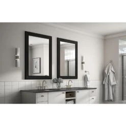 33 In. W X 47 In. H (L1) Framed Rectangular Deluxe Glass Bathroom Vanity Mirror In Matte Black 24 33 In. W X 47 In. H (L1) Framed Rectangular Deluxe Glass Bathroom Vanity Mirror In Matte Black -Master Locks Shop 75044bea9f7a81e9ceb91d528d950736 1800x1800