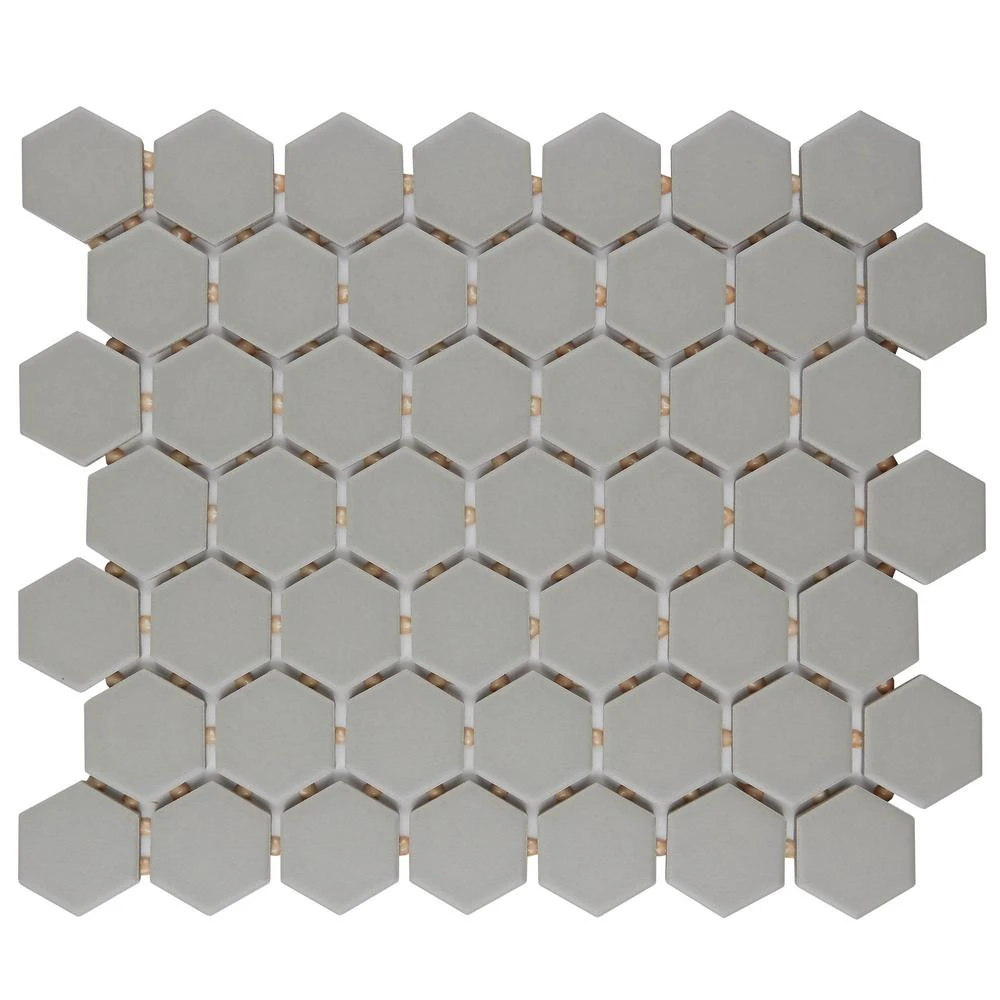 Daltile Restore Matte Black Hexagon 10 In. X 12 In. X 6.35 Mm Glazed Ceramic Mosaic Tile (0.81 Sq. Ft./piece) 5 Daltile Restore Matte Black Hexagon 10 In. X 12 In. X 6.35 Mm Glazed Ceramic Mosaic Tile (0.81 Sq. Ft./piece) - Image 3