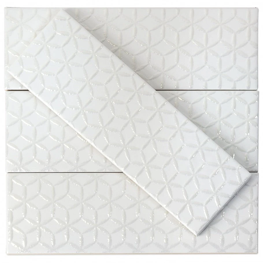 Bond Tile Wembley Snowflake 3 In. X 9 In. Matte Ceramic Subway Wall Tile (30 Pieces 5.16 Sq. Ft. / Box) 5 Bond Tile Wembley Snowflake 3 In. X 9 In. Matte Ceramic Subway Wall Tile (30 Pieces 5.16 Sq. Ft. / Box) - Image 3