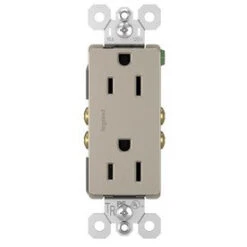Legrand Radiant Nickel 15-Amp Decorator Tamper Resistant Residential Outlet