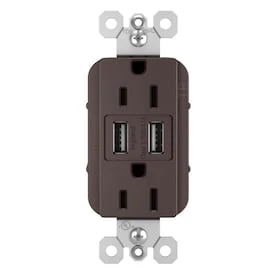 Legrand Radiant Dark Bronze 15-Amp Decorator Tamper Resistant Residential Usb Outlet 3 Legrand Radiant Dark Bronze 15-Amp Decorator Tamper Resistant Residential Usb Outlet