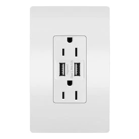 Legrand Radiant White 15-Amp Decorator Tamper Resistant With Wall Plate Residential Usb Outlet 3 Legrand Radiant White 15-Amp Decorator Tamper Resistant With Wall Plate Residential Usb Outlet