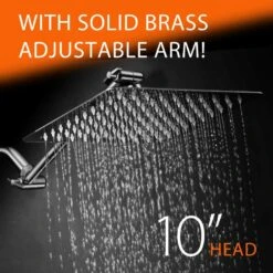 HotelSpa Hotel Spa Chrome 1-Spray Rain Shower Head 2.5-GPM (9.5-LPM) -Master Locks Shop 786696016821 07982648 1800x1800