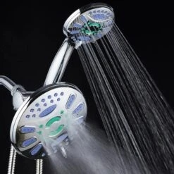 AquaStar Chrome 48-Spray Dual Shower Head 2.5-GPM (9.5-LPM) -Master Locks Shop 786696067502 11556010 1800x1800