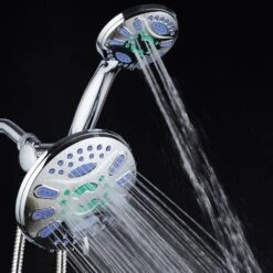 AquaStar Chrome 48-Spray Dual Shower Head 2.5-GPM (9.5-LPM) -Master Locks Shop 786696067502 11556011 1800x1800