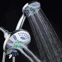 AquaStar Chrome 48-Spray Dual Shower Head 2.5-GPM (9.5-LPM) -Master Locks Shop 786696067502 11556012 1800x1800