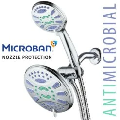 AquaStar Chrome 48-Spray Dual Shower Head 2.5-GPM (9.5-LPM) -Master Locks Shop 786696067502 11556014 1800x1800