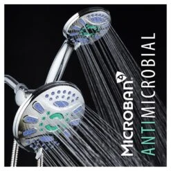 AquaStar Chrome 48-Spray Dual Shower Head 2.5-GPM (9.5-LPM) -Master Locks Shop 786696067502 11556015 1800x1800
