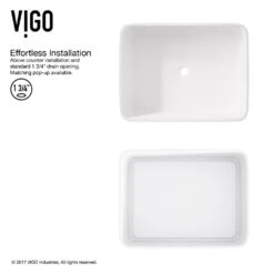 VIGO Jasmine Handmade Matte Stone Rectangle Vessel Bathroom Sink In Matte White -Master Locks Shop 79d63dc40a43391179dc8d61520299e7 1800x1800
