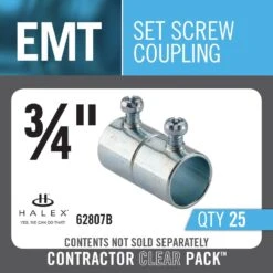 3/4 In. Electrical Metallic Tube (EMT) Set-Screw Coupling (25 Pack) -Master Locks Shop 7a447b05ae35d1be078c194686c1c8d8 1800x1800