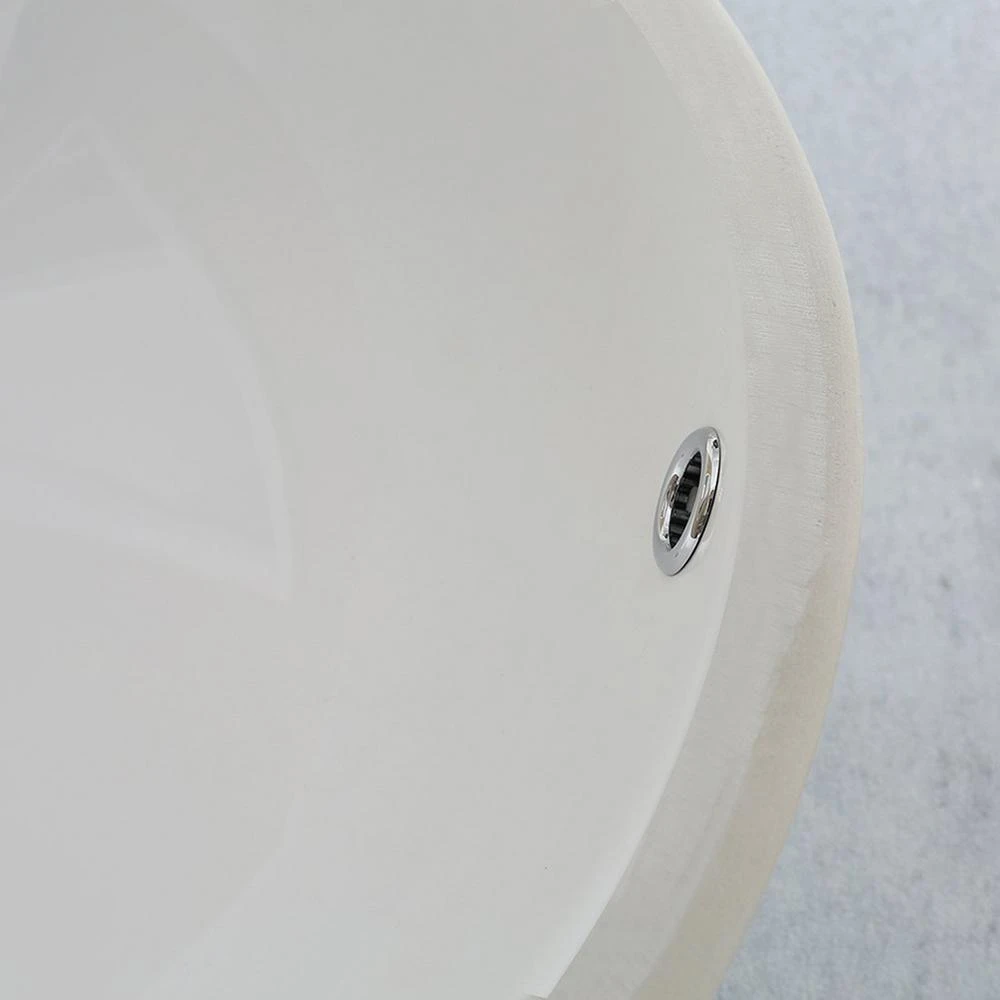 Boyel Living Oval Undercounter Bathroom Ceramic Sink, White, Insize 16 In. X 13 In. 9 Boyel Living Oval Undercounter Bathroom Ceramic Sink, White, Insize 16 In. X 13 In. - Image 7