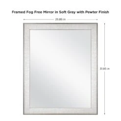 25 In. W X 31 In. H Framed Rectangular Anti-Fog Bathroom Vanity Mirror In Pewter -Master Locks Shop 7b5561fec0ea23d96e70a9d7c7769d8f 1800x1800