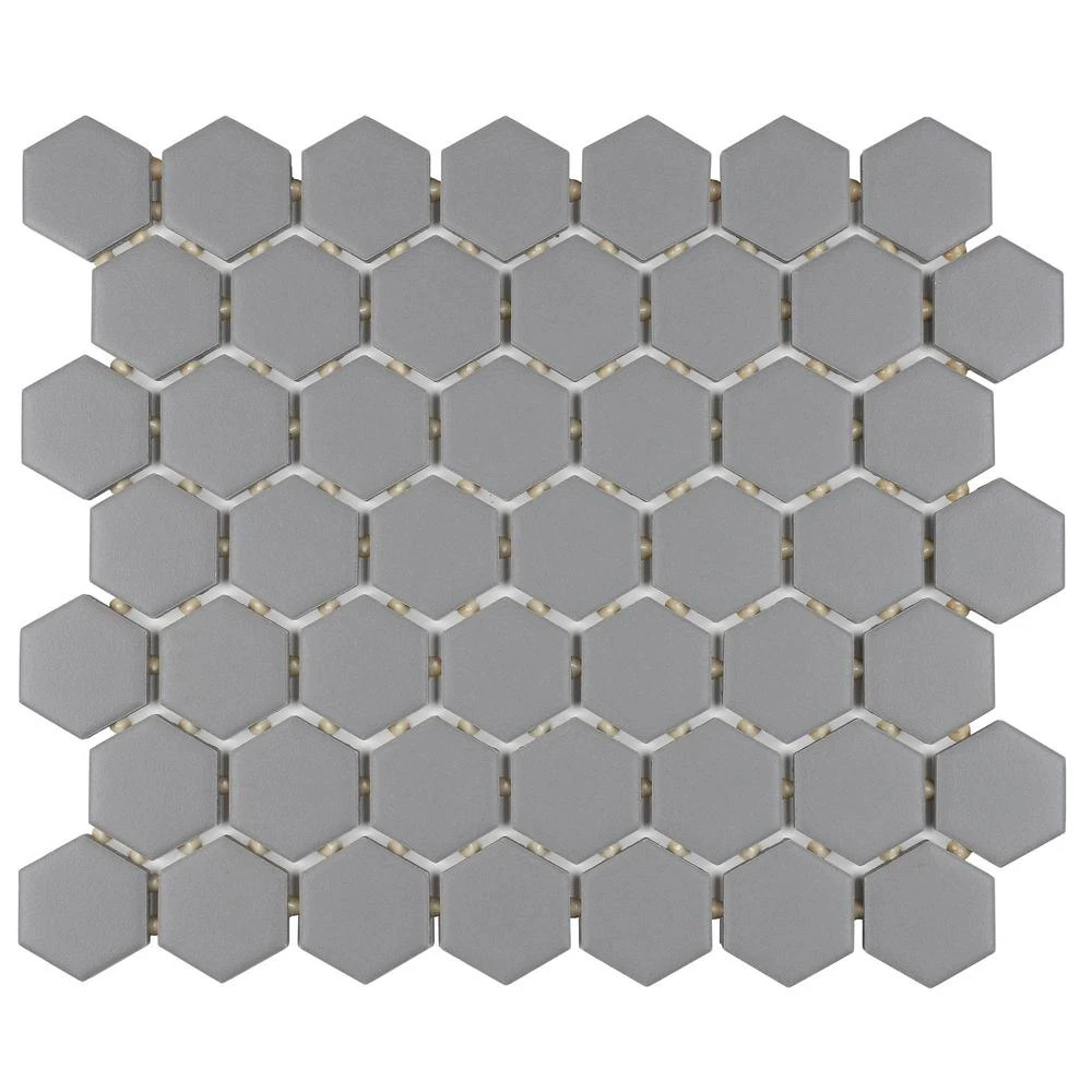 Daltile Restore Matte Black Hexagon 10 In. X 12 In. X 6.35 Mm Glazed Ceramic Mosaic Tile (0.81 Sq. Ft./piece) 7 Daltile Restore Matte Black Hexagon 10 In. X 12 In. X 6.35 Mm Glazed Ceramic Mosaic Tile (0.81 Sq. Ft./piece) - Image 5