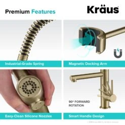 Artec Pro Single-Handle Pull-Down Sprayer Kitchen Faucet And Pot Filler In Brushed Gold 24 Artec Pro Single-Handle Pull-Down Sprayer Kitchen Faucet And Pot Filler In Brushed Gold -Master Locks Shop 7e2f40d5b66681d19156d2baa9731b88 1800x1800