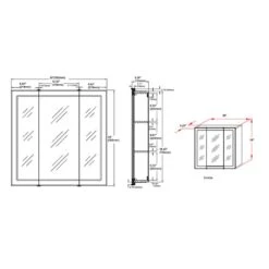 Concord 30 In. X 30 In. Tri-View Surface-Mount Medicine Cabinet In White Gloss 15 Concord 30 In. X 30 In. Tri-View Surface-Mount Medicine Cabinet In White Gloss -Master Locks Shop 7e9962483256c64b7ff93b2512fc2228 1800x1800