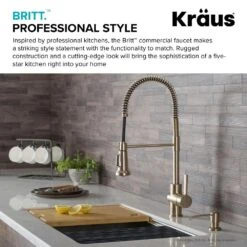 Britt Single-Handle Pull Down Sprayer Kitchen Faucet In Brushed Gold -Master Locks Shop 7f0faf0ee38e140275faf163f5e402fa 1800x1800